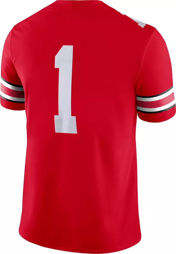 Nike Men's Ohio State Buckeyes #1 Scarlet Dri-FIT Game Football Jersey