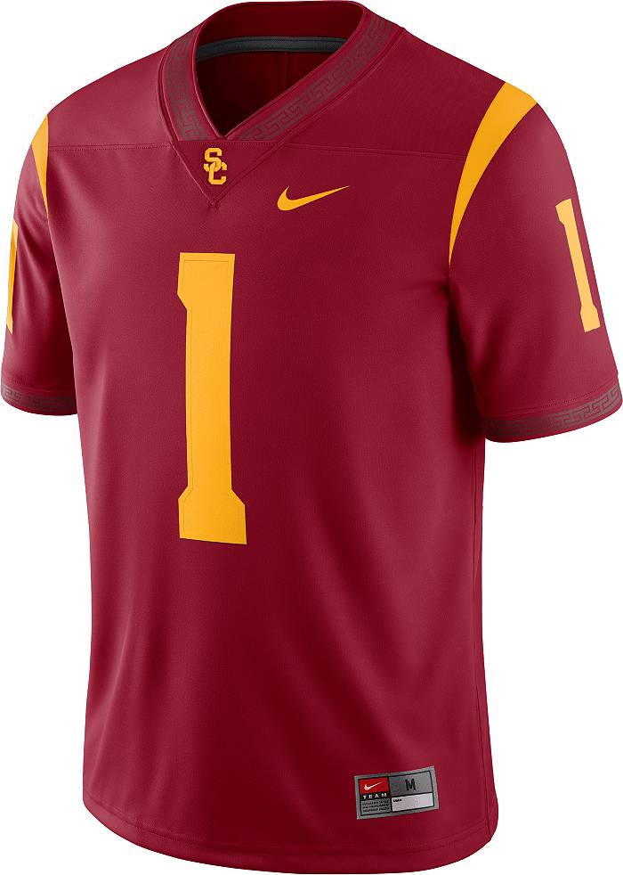 Men's Nike #1 Cardinal USC Trojans Team Game Jersey Size: Medium