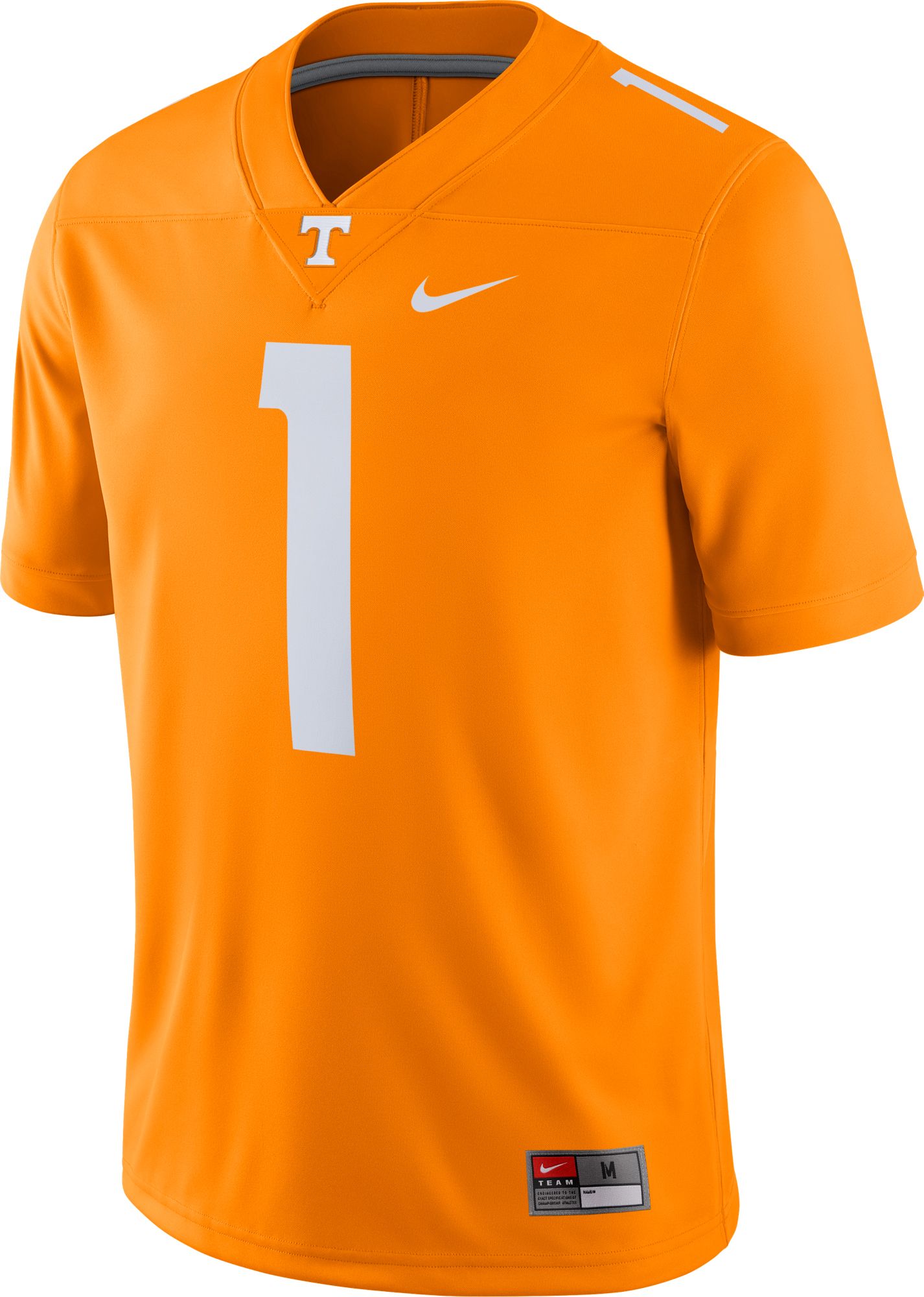 Nike Men's Tennessee Volunteers #1 Tennessee Orange Dri-FIT Game Football Jersey product image