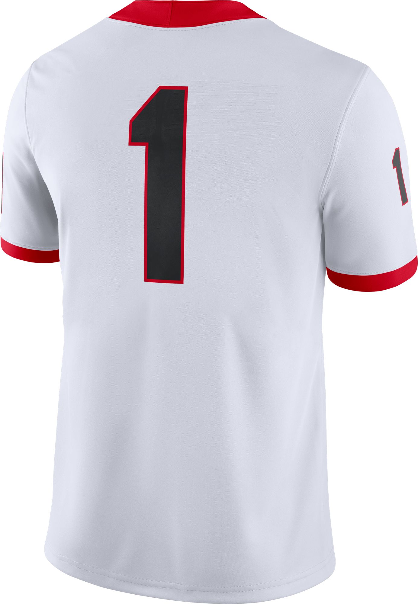 Nike Men's Georgia Bulldogs #1 Dri-FIT Game Football White Jersey product image