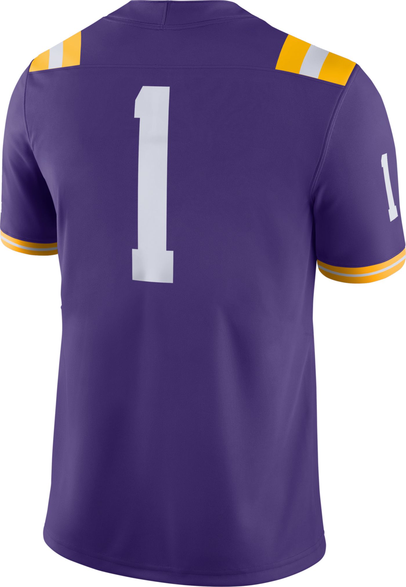 Nike Men s LSU Tigers 1 Purple Dri FIT Game Football Jersey Dick s Sporting Goods