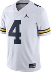 Jordan Men's Michigan Wolverines #4 Dri-FIT Game Football White Jersey product image