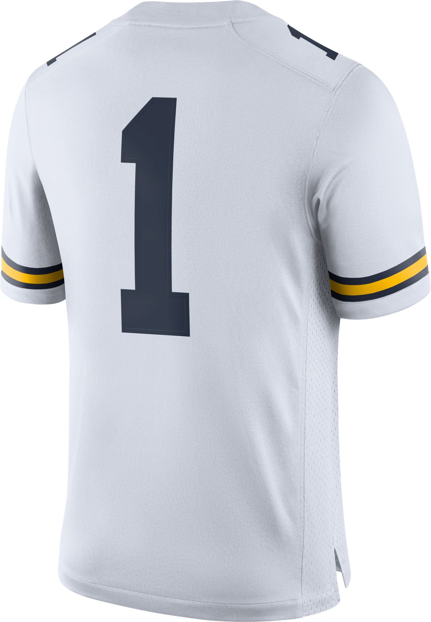 Jordan Men's Michigan Wolverines #1 White Dri-FIT Game Football Jersey