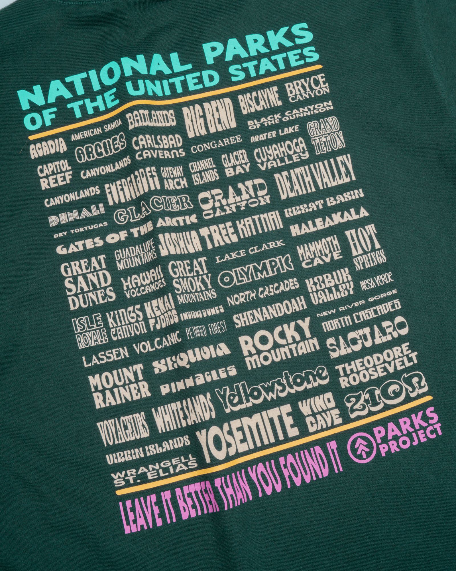 Parks Project Unisex National Parks Lineup Pocket T-Shirt product image