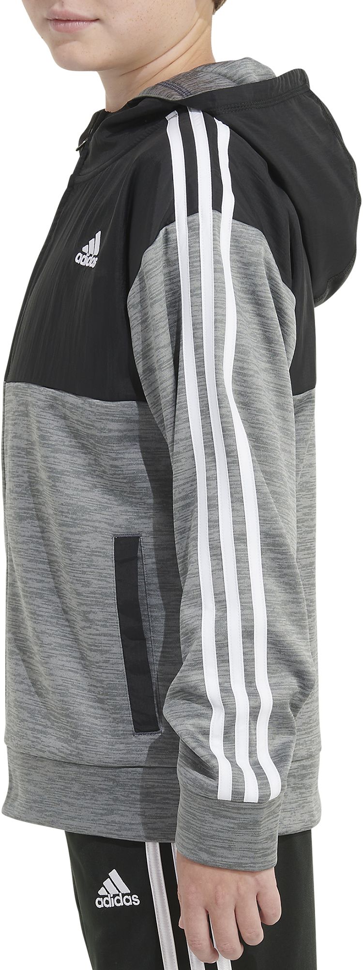 adidas Boys' Melange Mix Fleece Hoodie product image