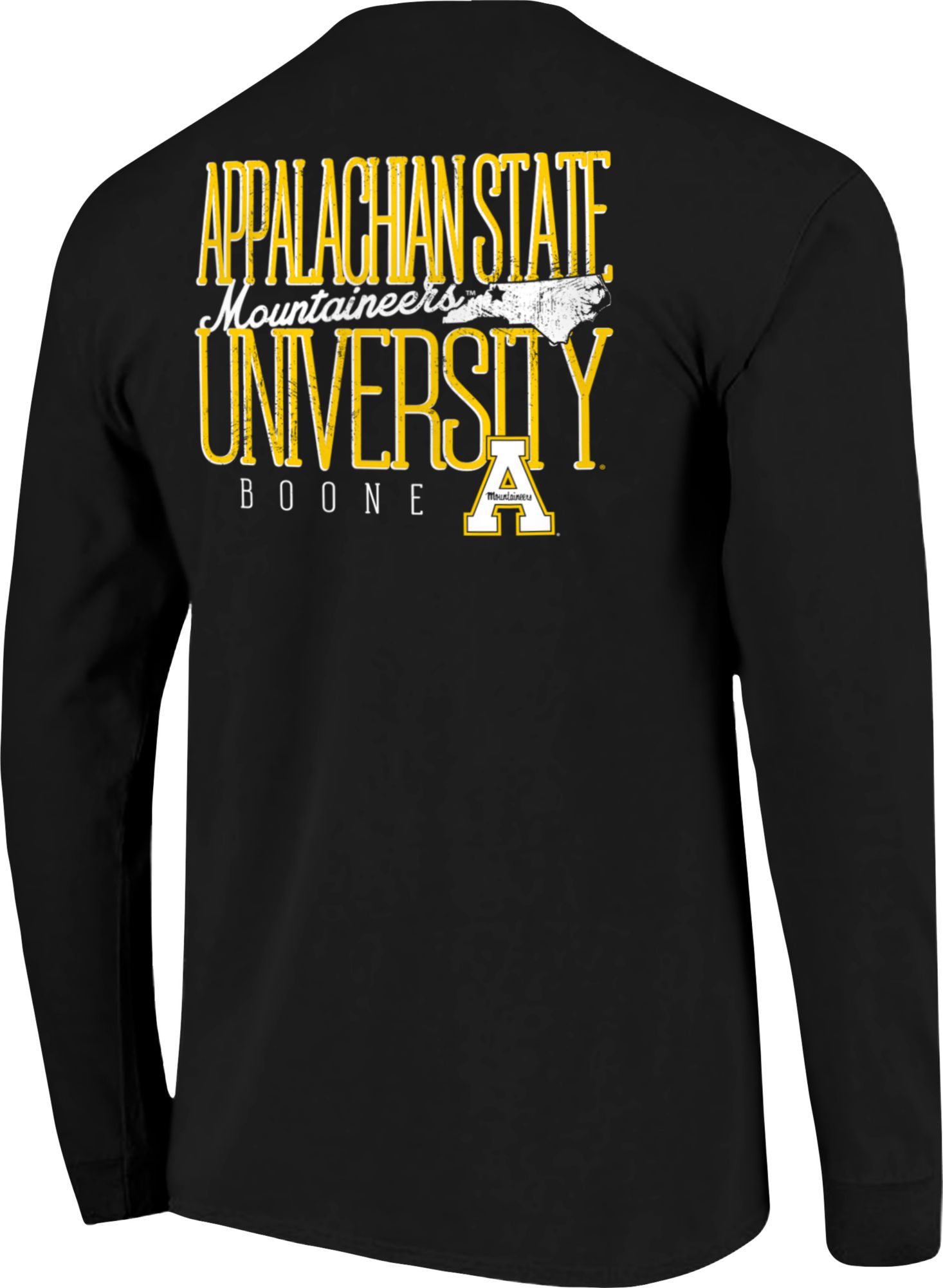 Image One Men's Appalachian State Mountaineers Black Tall Type State Long Sleeve T-Shirt product image