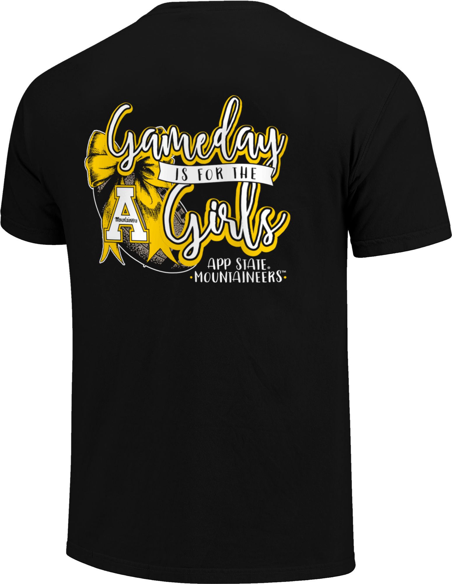 Image One Women's Appalachian State Mountaineers Black Gameday Bow T-Shirt product image