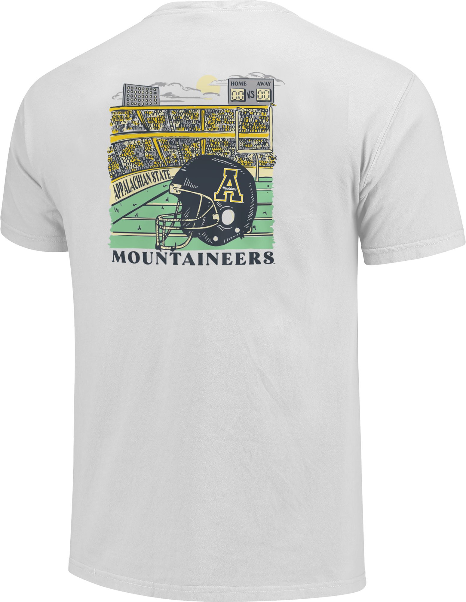Image One Men's Appalachian State Mountaineers White Stadium Helmet T-Shirt product image