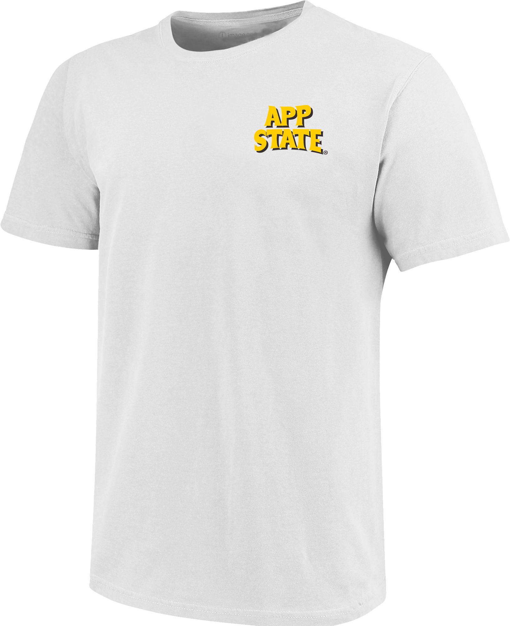 Image One Men's Appalachian State Mountaineers White Vertical Mascot T-Shirt product image