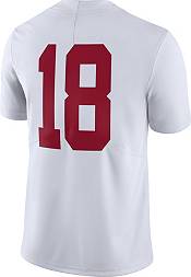 Nike Men's Alabama Crimson Tide #18 White Dri-FIT Limited Football Jersey product image