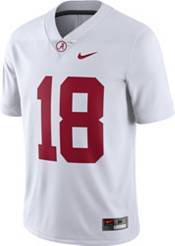 Nike Men's Alabama Crimson Tide #18 White Dri-FIT Limited Football Jersey product image