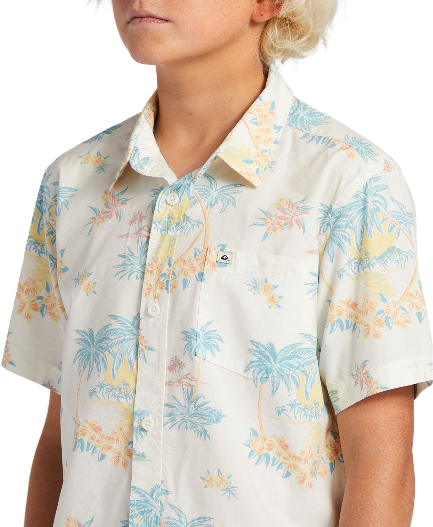 Quiksilver Youth Palm Spritz Short Sleeve Shirt