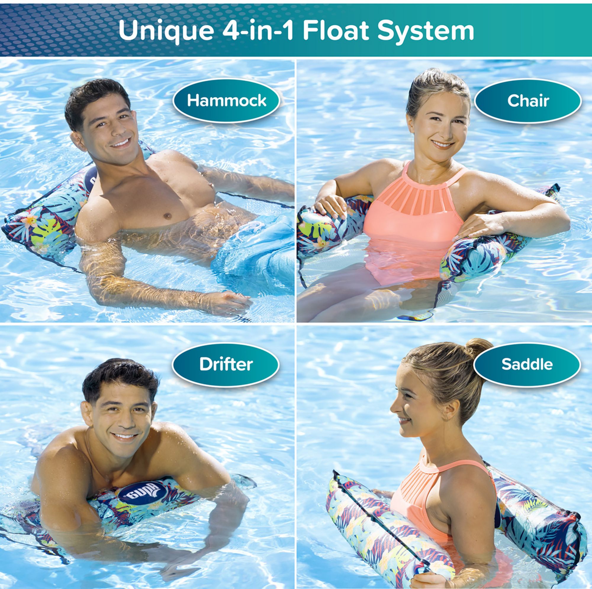 Aqua Leisure SofTek 4-in-1 Hammock Jungle Pool Float product image