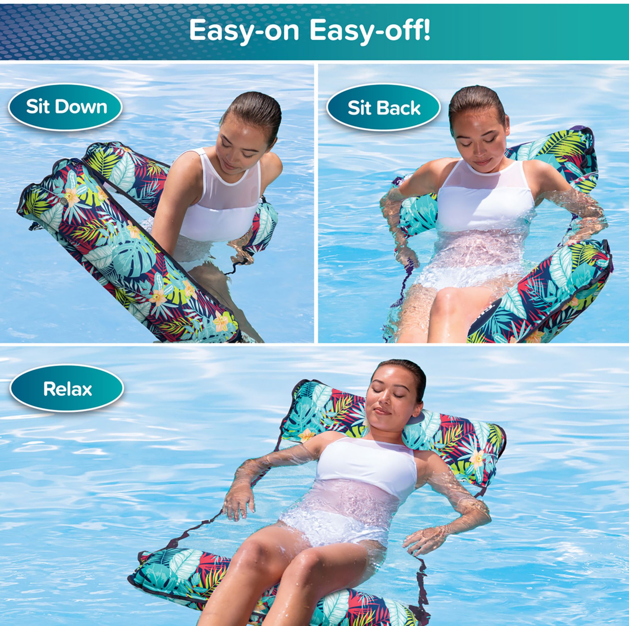 Aqua Leisure SofTek 4-in-1 Hammock Jungle Pool Float product image