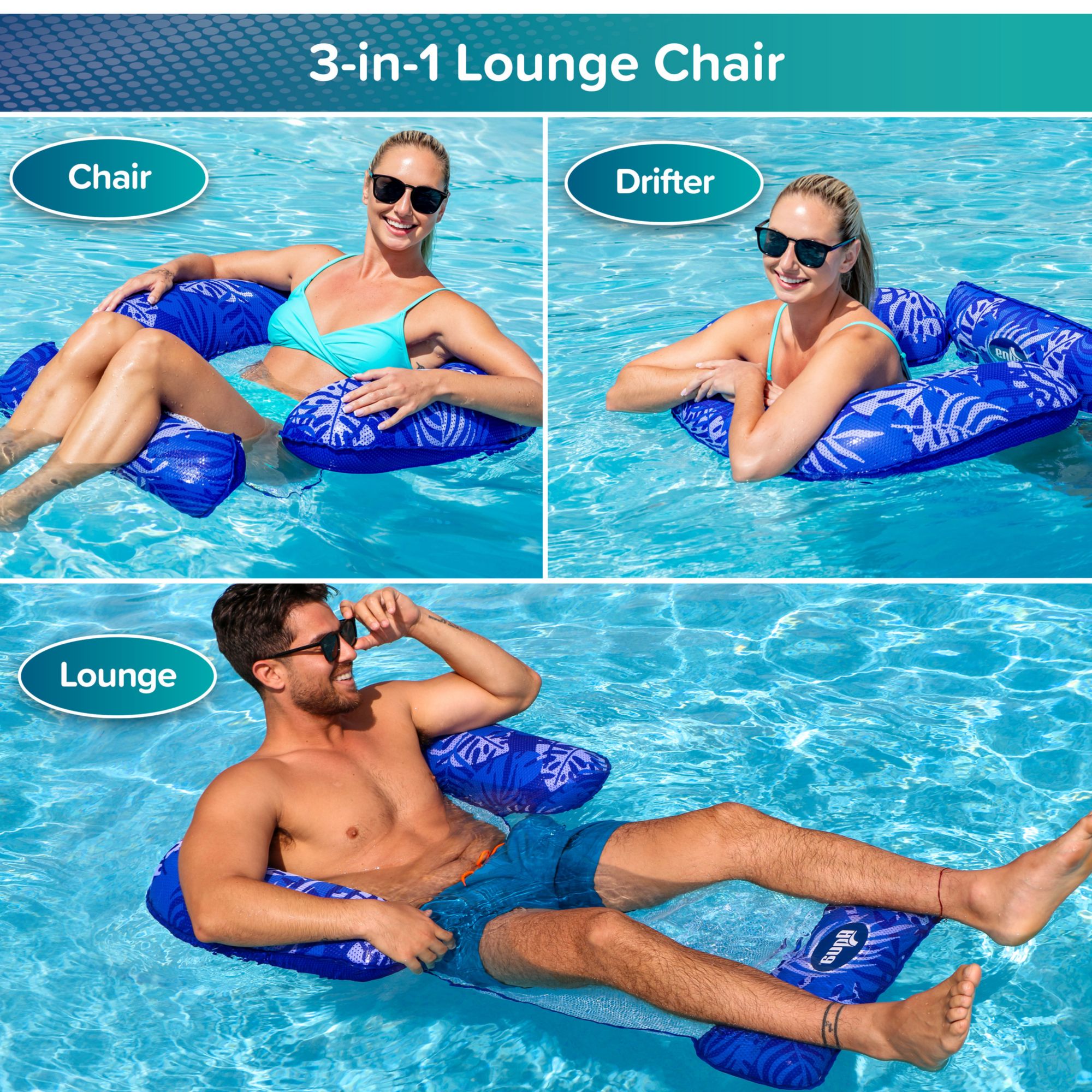 Aqua Leisure Deluxe 3-in-1 Lounge, Chair & Drifter product image