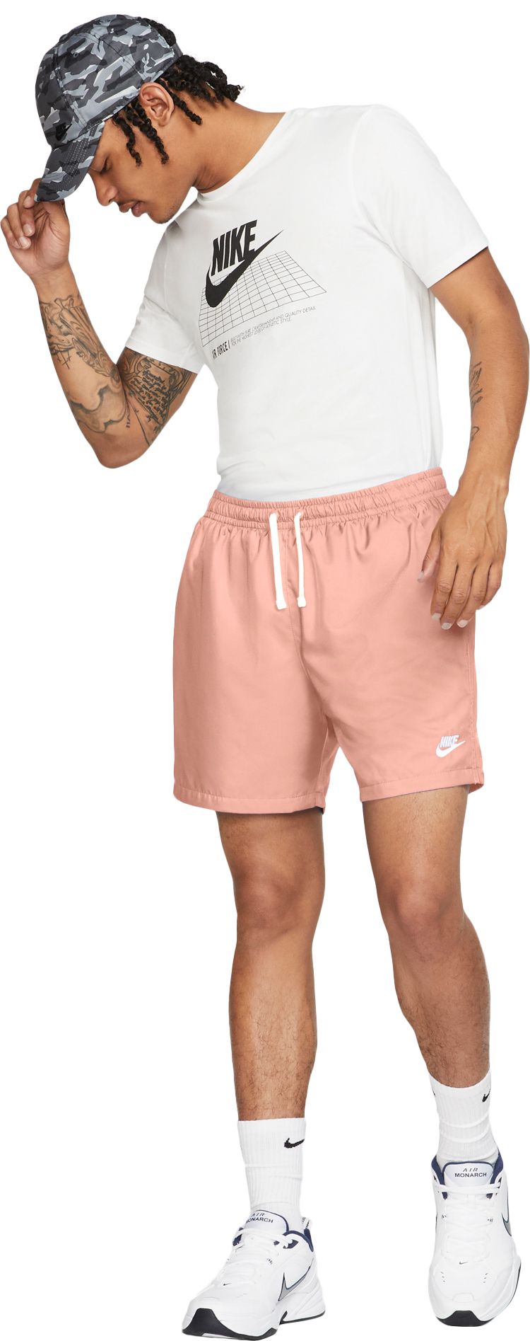 nike woven shorts orange