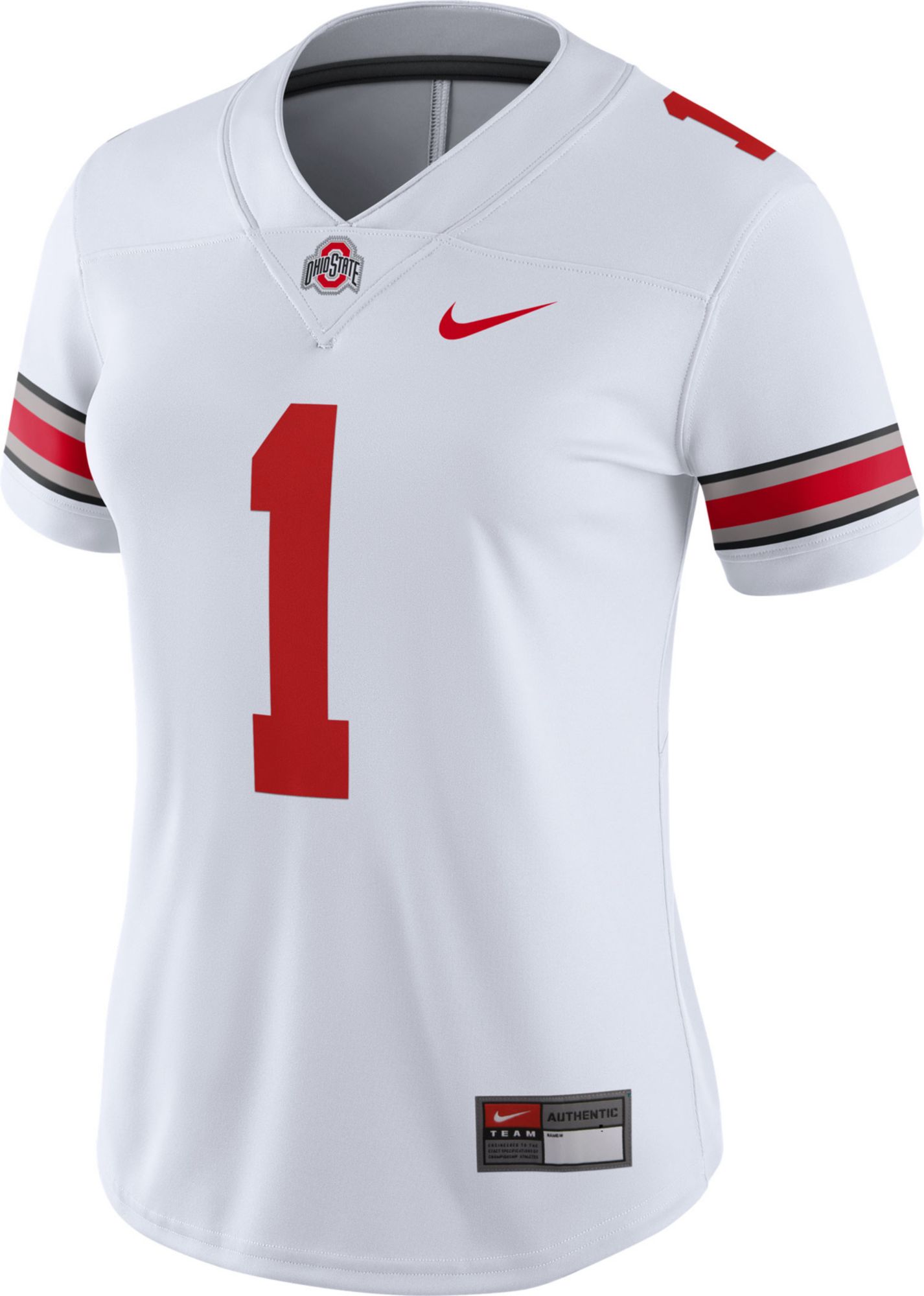 Nike Women's Ohio State Buckeyes #1 Dri-FIT Game Football White Jersey product image