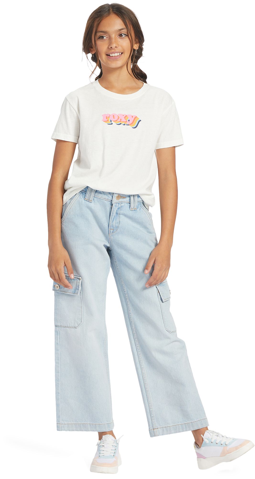 Roxy Girls' Retro Stack Boyfriend Crew