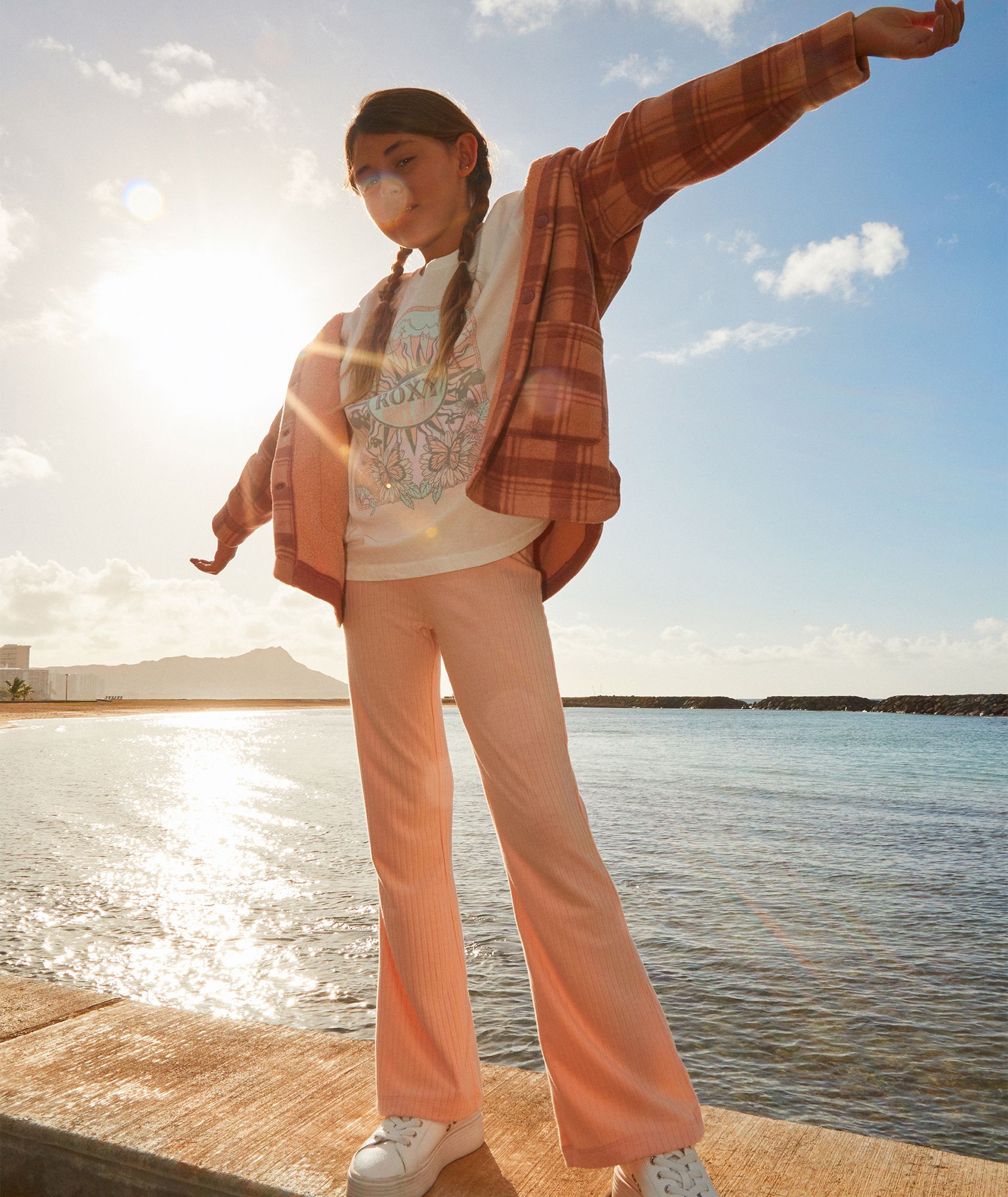 Roxy Girls' Cosmic Window Oversized Boyfriend Cropped T-Shirt product image