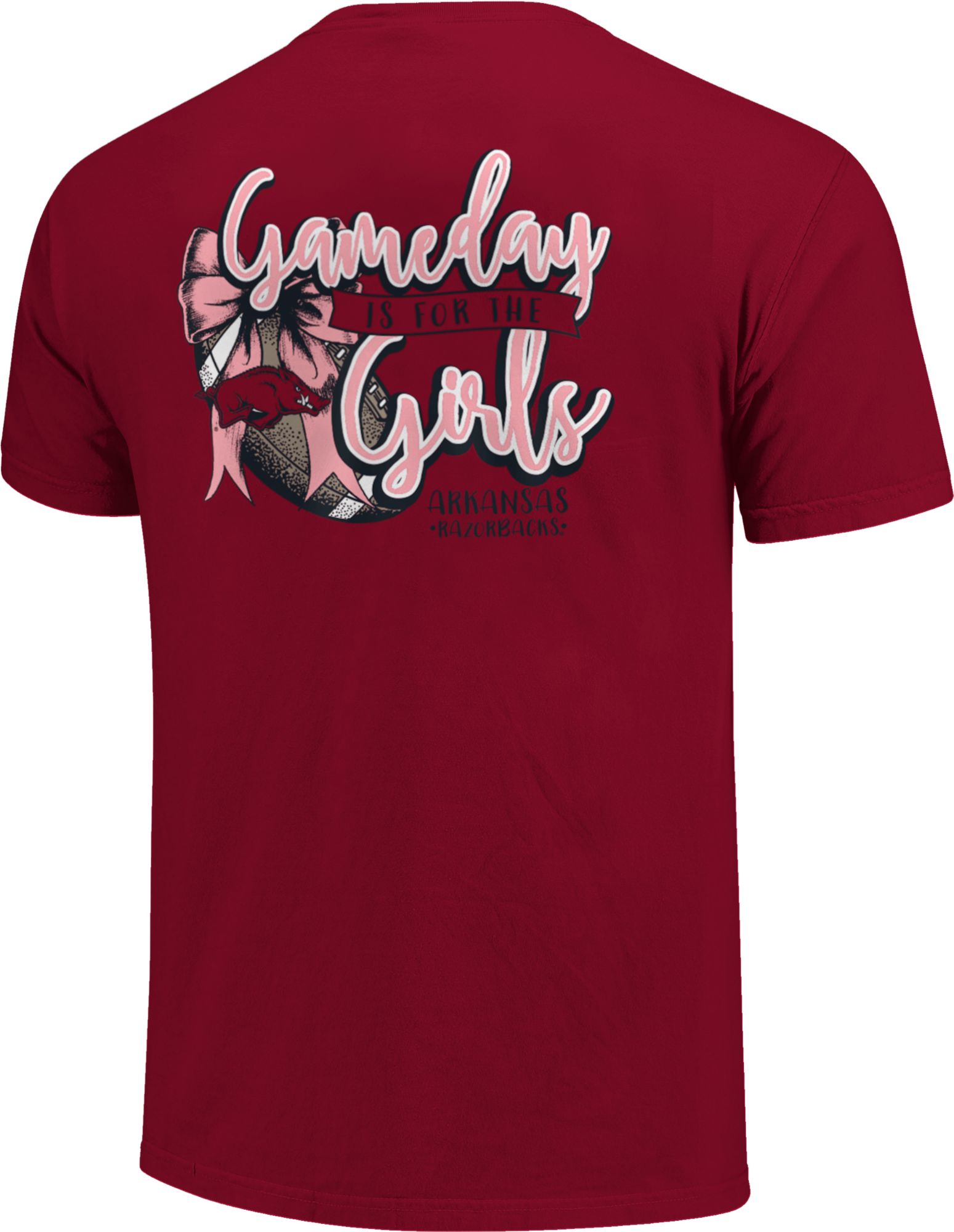 Image One Women's Arkansas Razorbacks Cardinal Gameday Bow T-Shirt product image