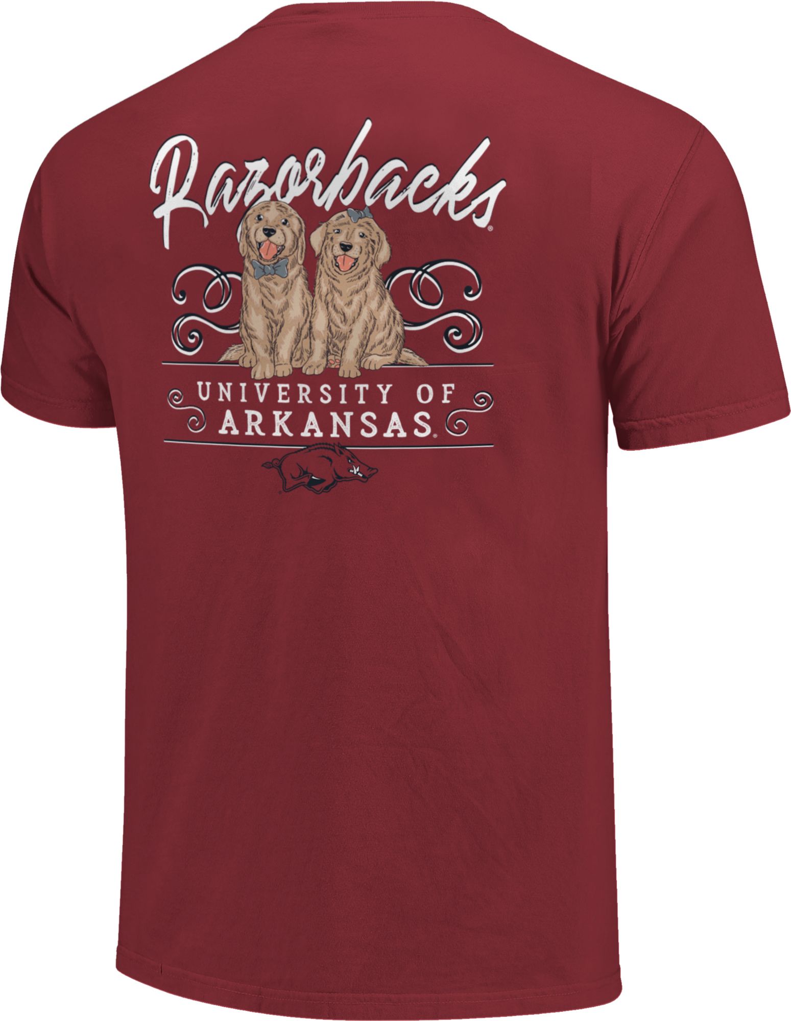 Image One Women's Arkansas Razorbacks Cardinal Double Trouble T-Shirt product image