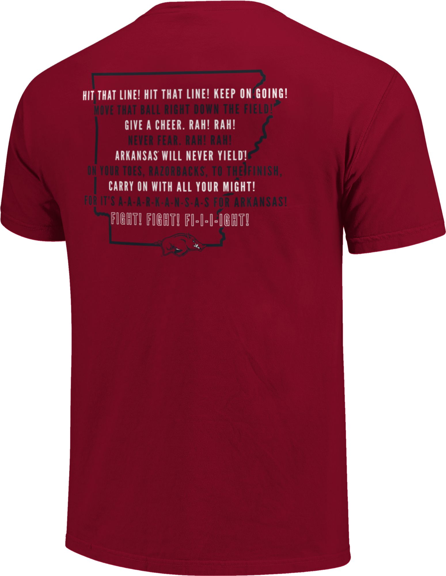 Image One Men's Arkansas Razorbacks Cardinal Fight Song T-Shirt product image