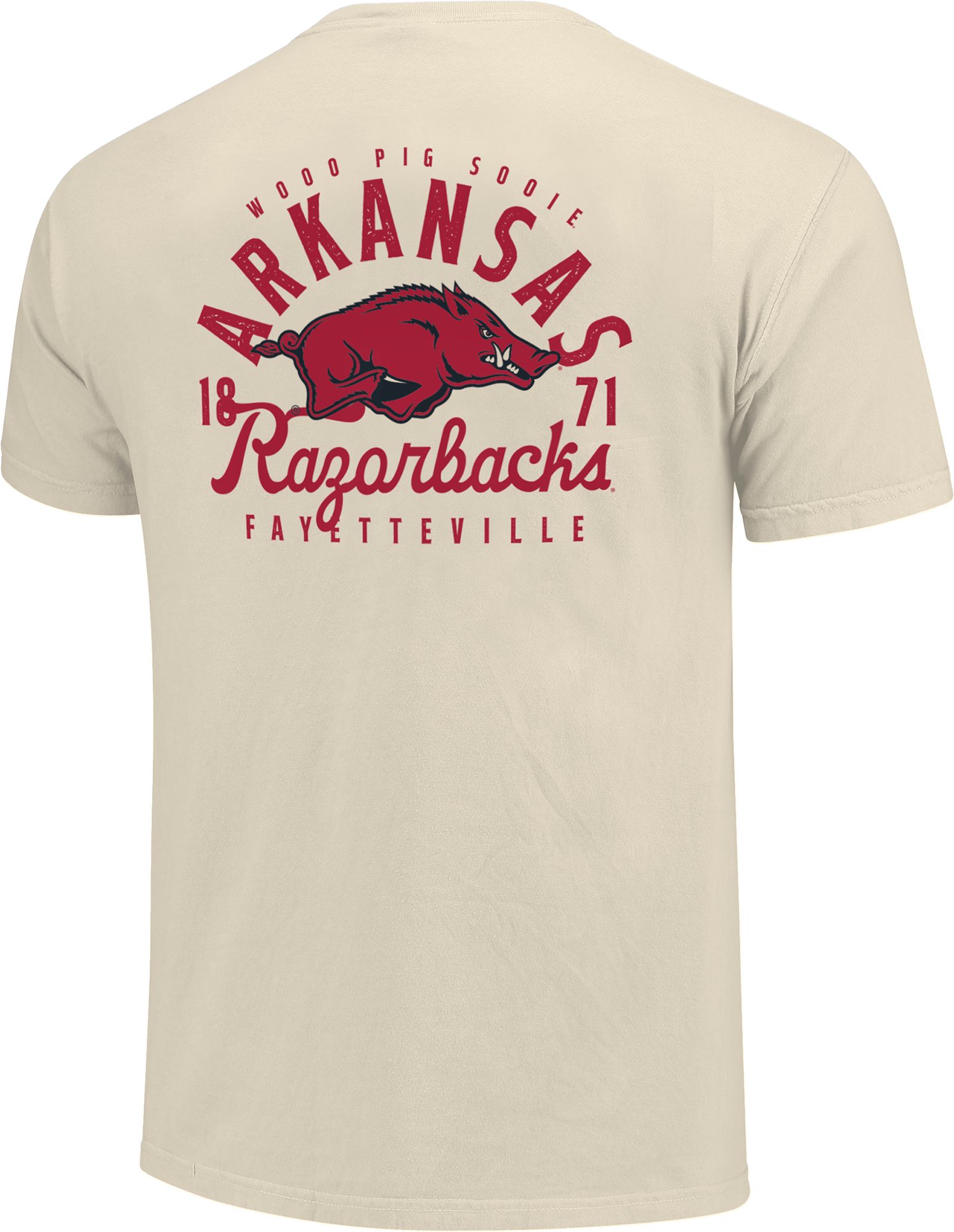 Image One Men's Arkansas Razorbacks Ivory Mascot Local T-Shirt product image