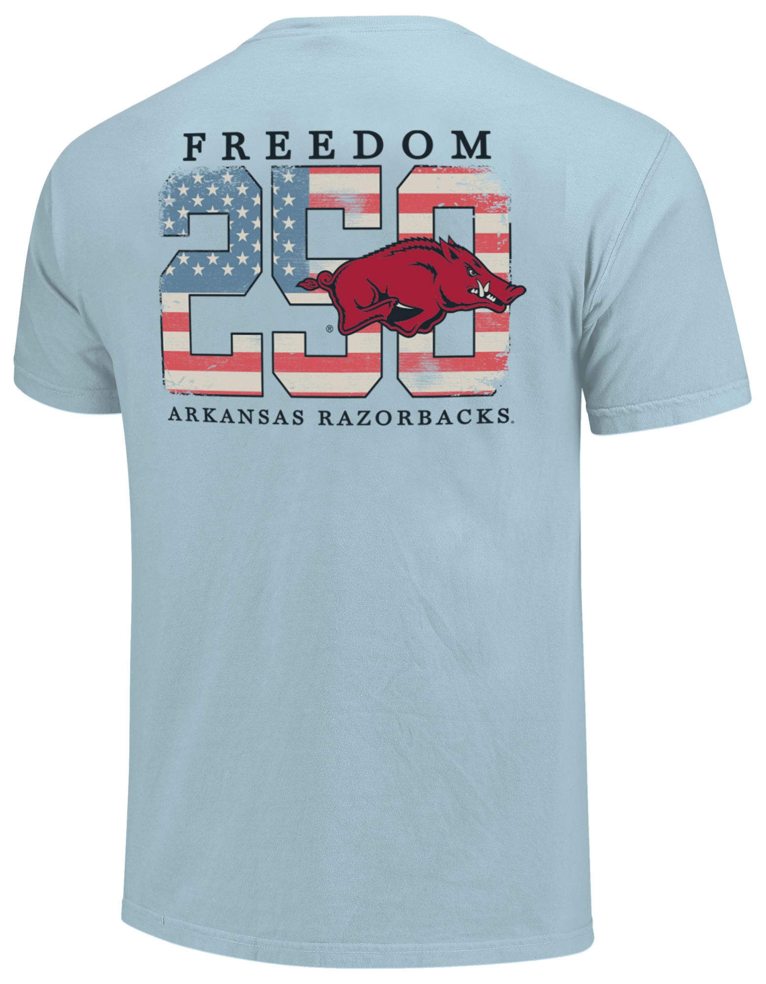 Image One Men's Arkansas Razorbacks Chambray Mascot 250 T-Shirt product image