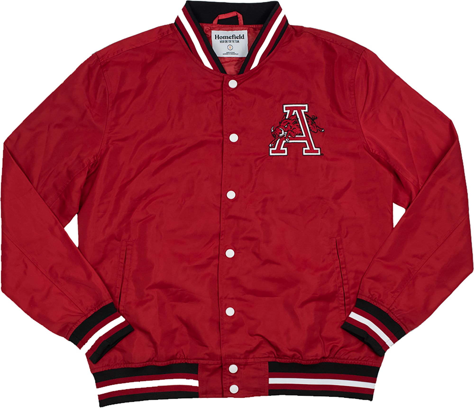 Homefield Men's Arkansas Razorbacks Cardinal Bomber Jacket product image