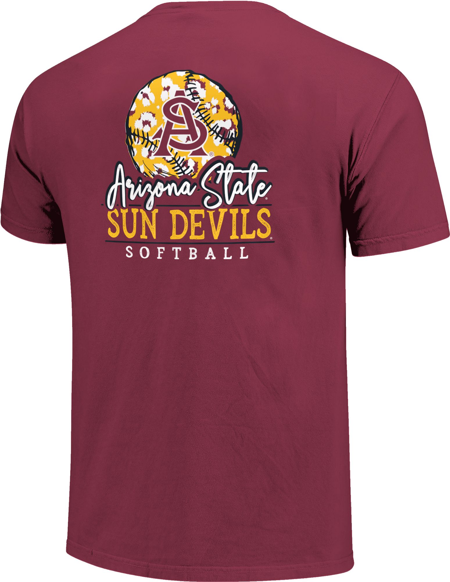 Image One Women's Arizona State Sun Devils Pattern Script Softball T-Shirt product image