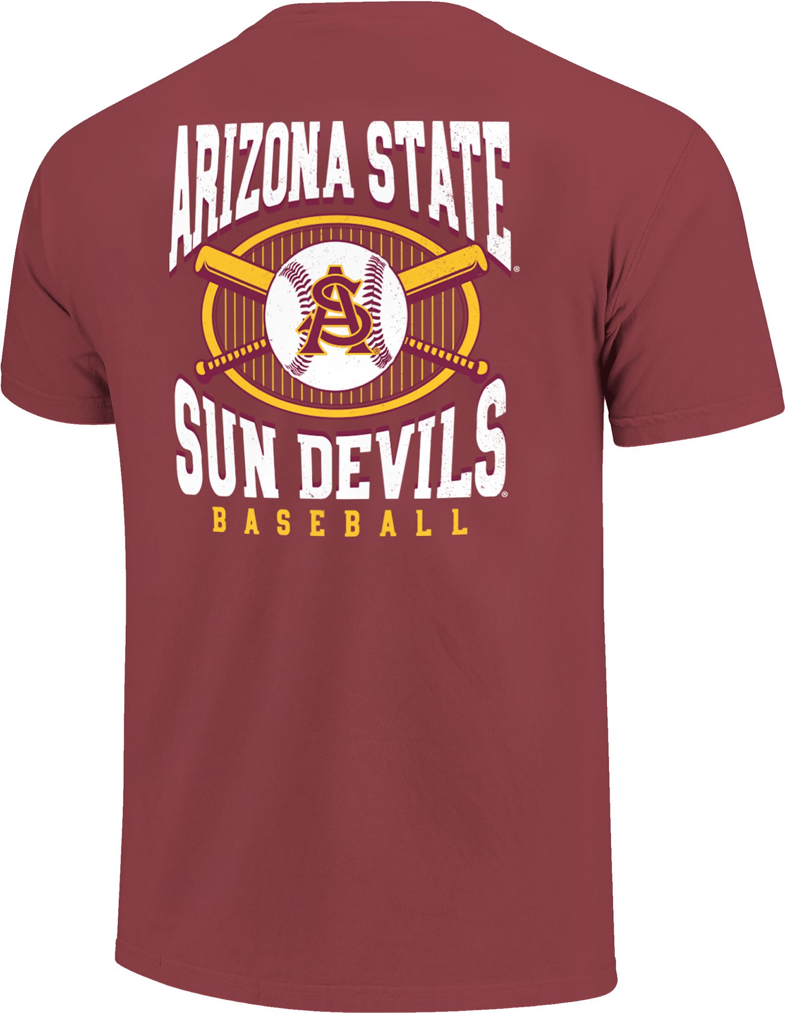 Image One Men's Arizona State Sun Devils Brick Baseball Pin T-Shirt product image
