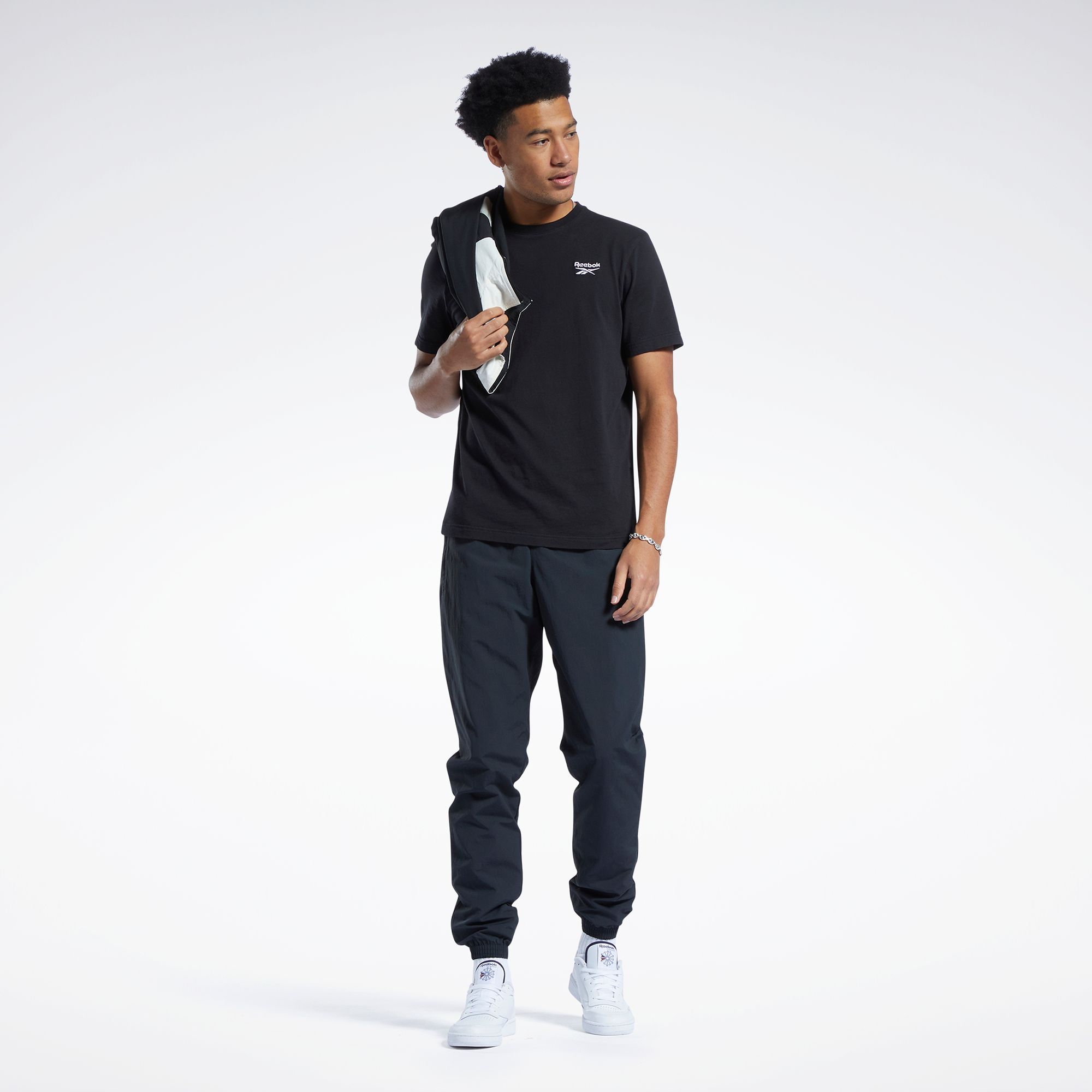 Reebok Classics Vector cuffed sweatpants in black