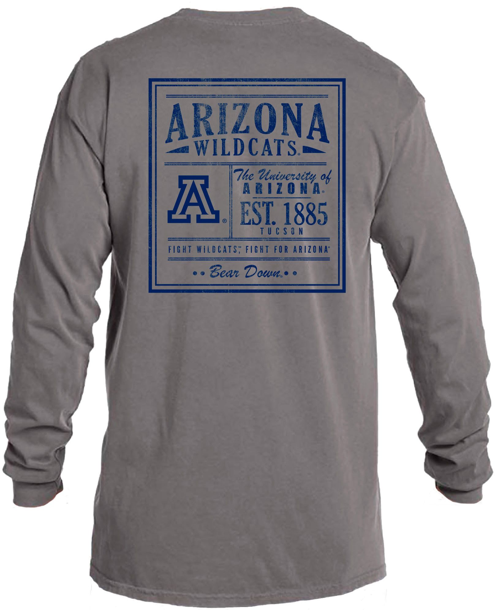 Image One Men's Arizona Wildcats Grey Vintage Poster Long Sleeve T-Shirt product image