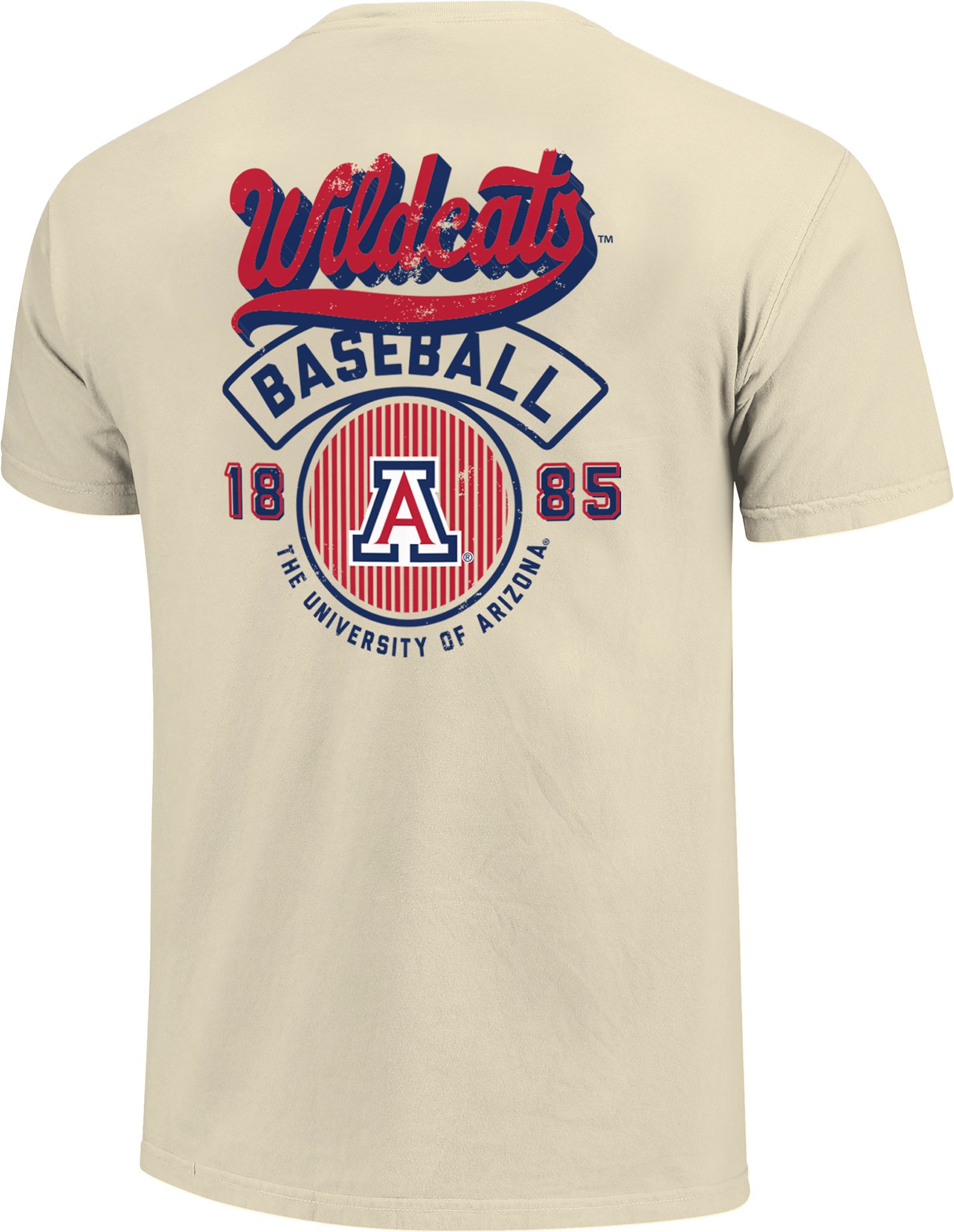 Image One Men's Arizona Wildcats Ivory Baseball T-Shirt product image