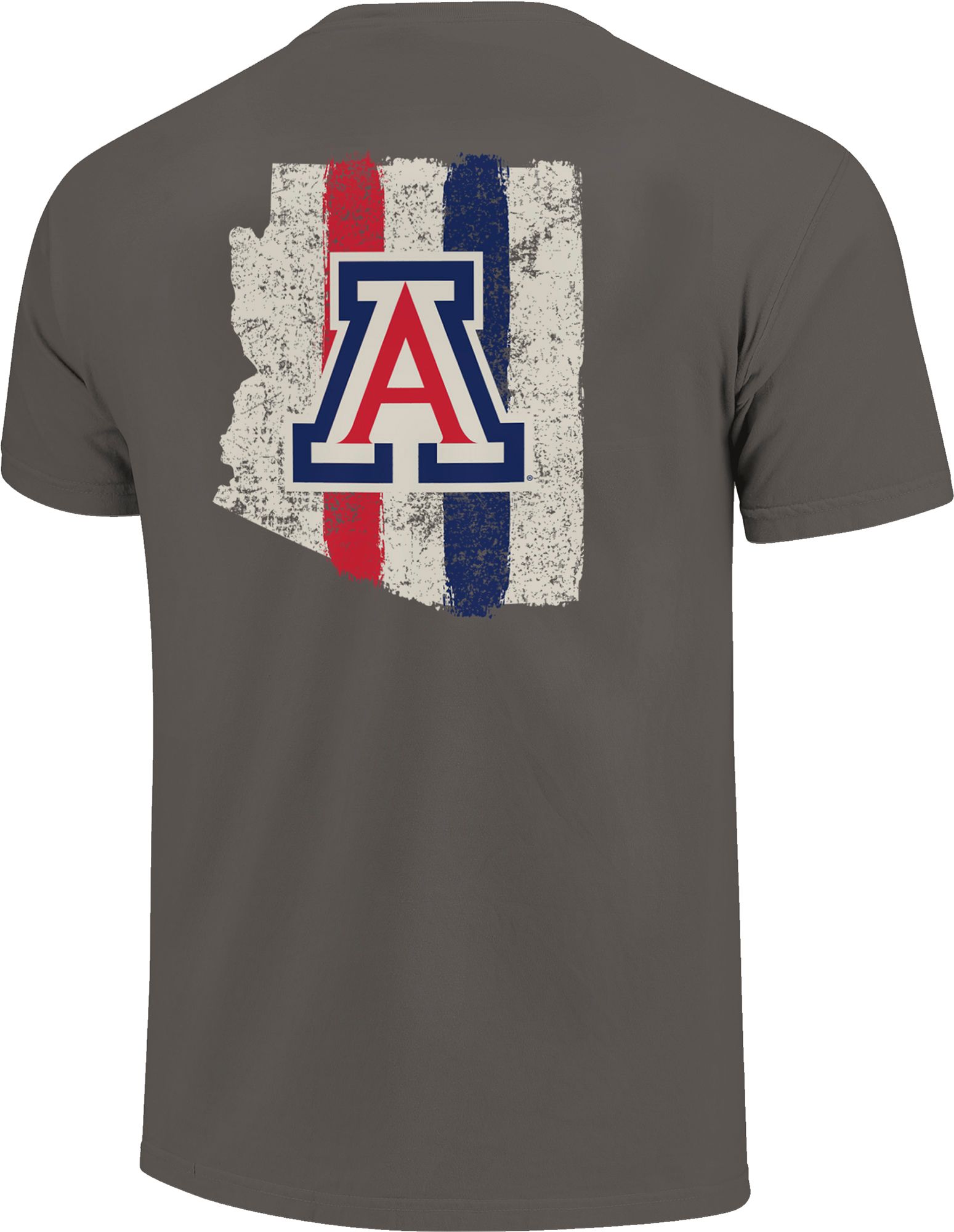 Image One Men's Arizona Wildcats Grey Football Stripes T-Shirt product image