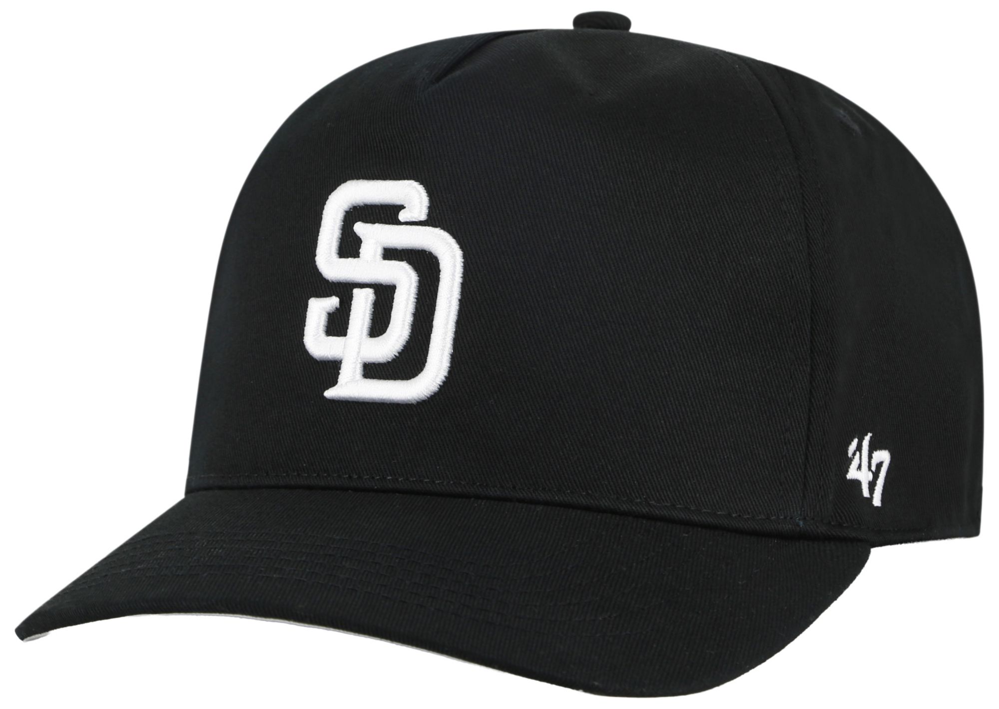 '47 Adult San Diego Padres Black Black&White Sure Shot Hitch Adjustable Hat product image