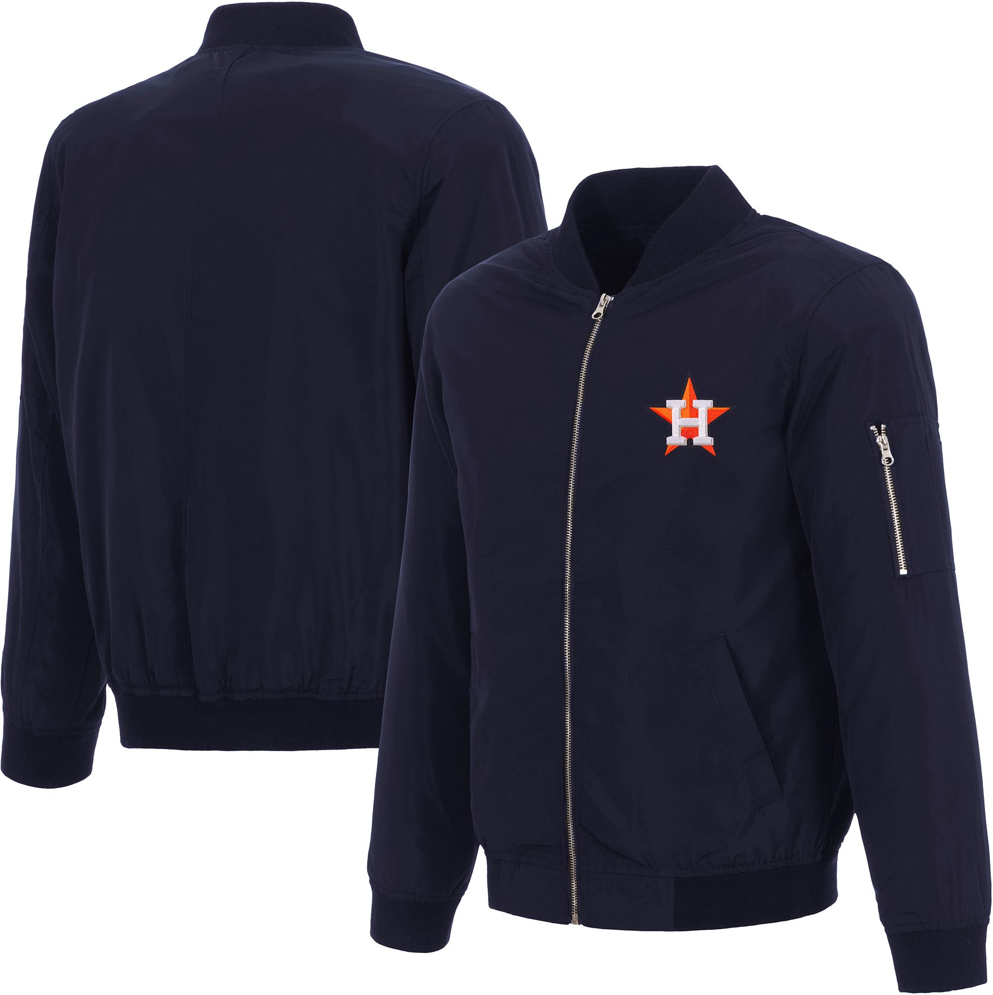 JH Design Men's Houston Astros Navy Bomber Jacket product image