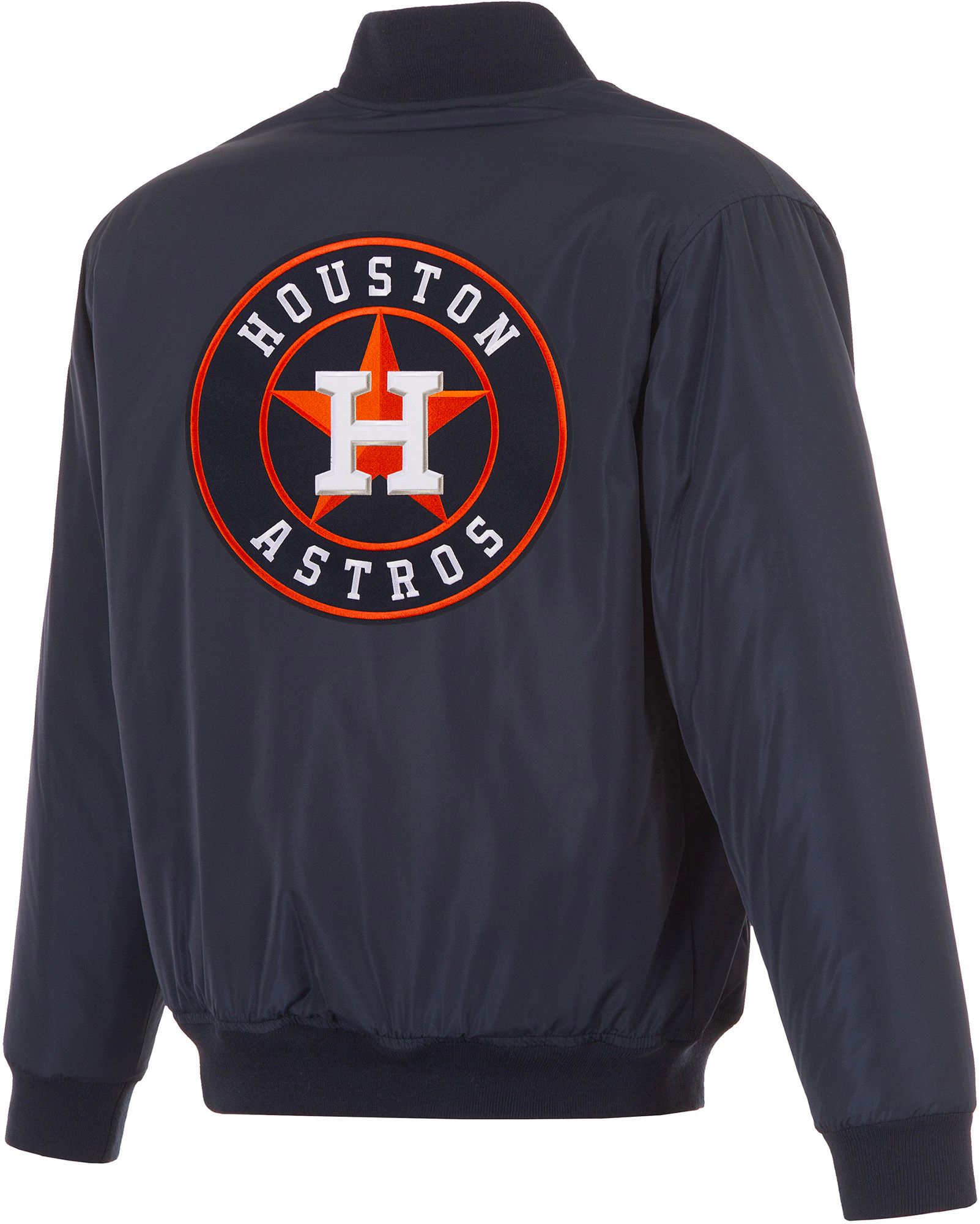 JH Design Men's Houston Astros Full-Zip Reversible Flight Navy Nylon Jacket product image