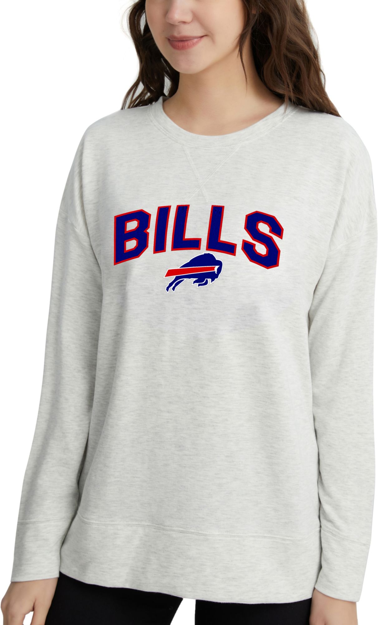 Concepts Sport Women's Buffalo Bills Brushed Terry Oatmeal Long Sleeve Crew  Sweatshirt | Dick's Sporting Goods
