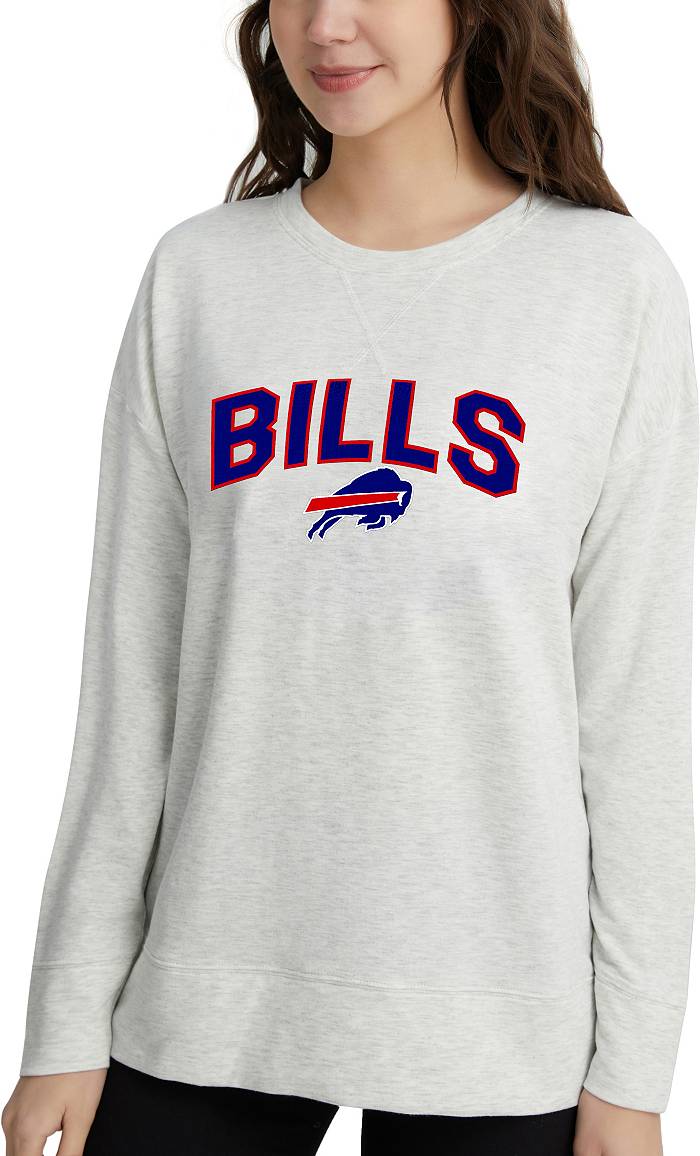 Concepts Sport Women's Buffalo Bills Brushed Terry Oatmeal Long Sleeve Crew  Sweatshirt