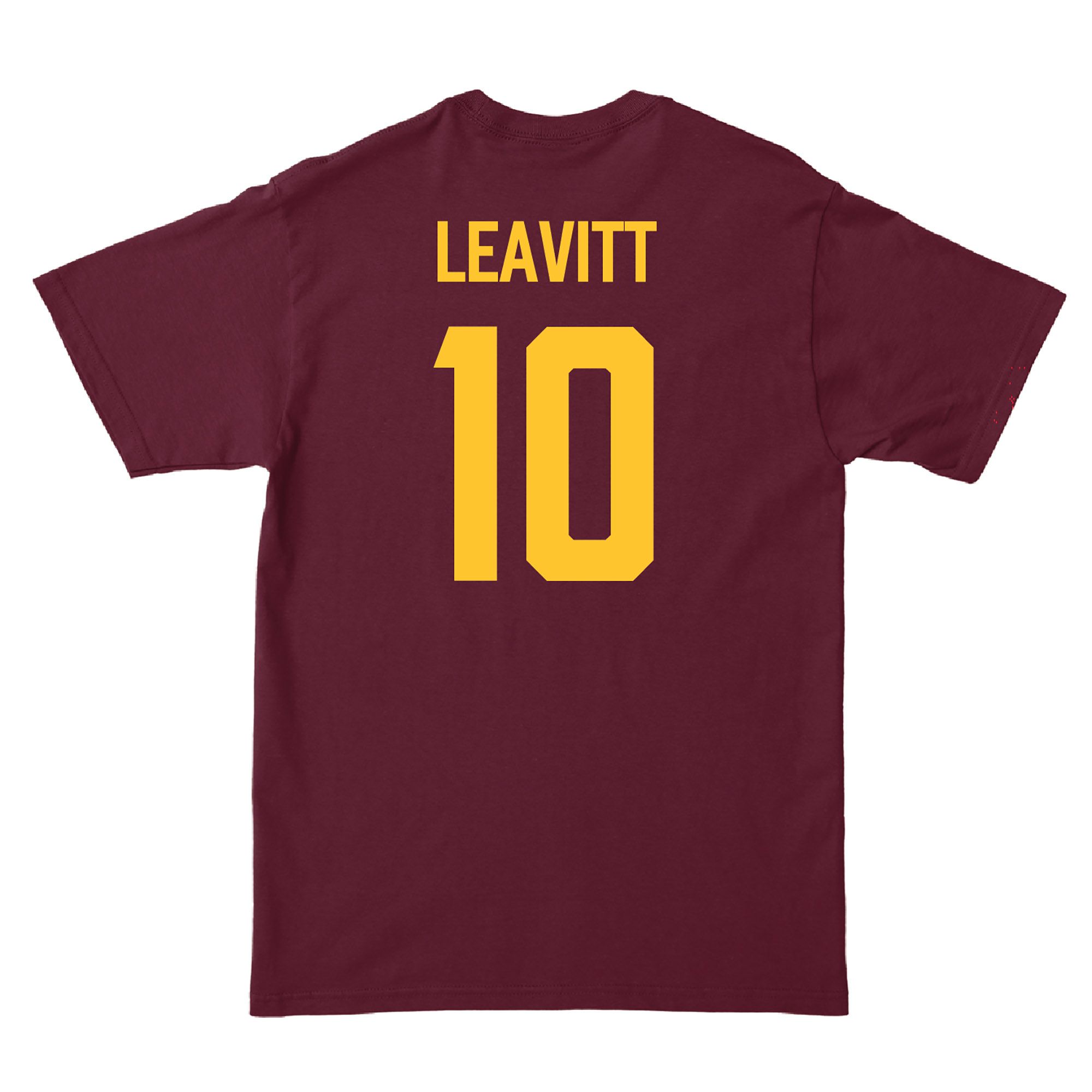 Campus Ink Men's Arizona State Sun Devils Sam Leavitt #10 Maroon Legacy T-Shirt product image