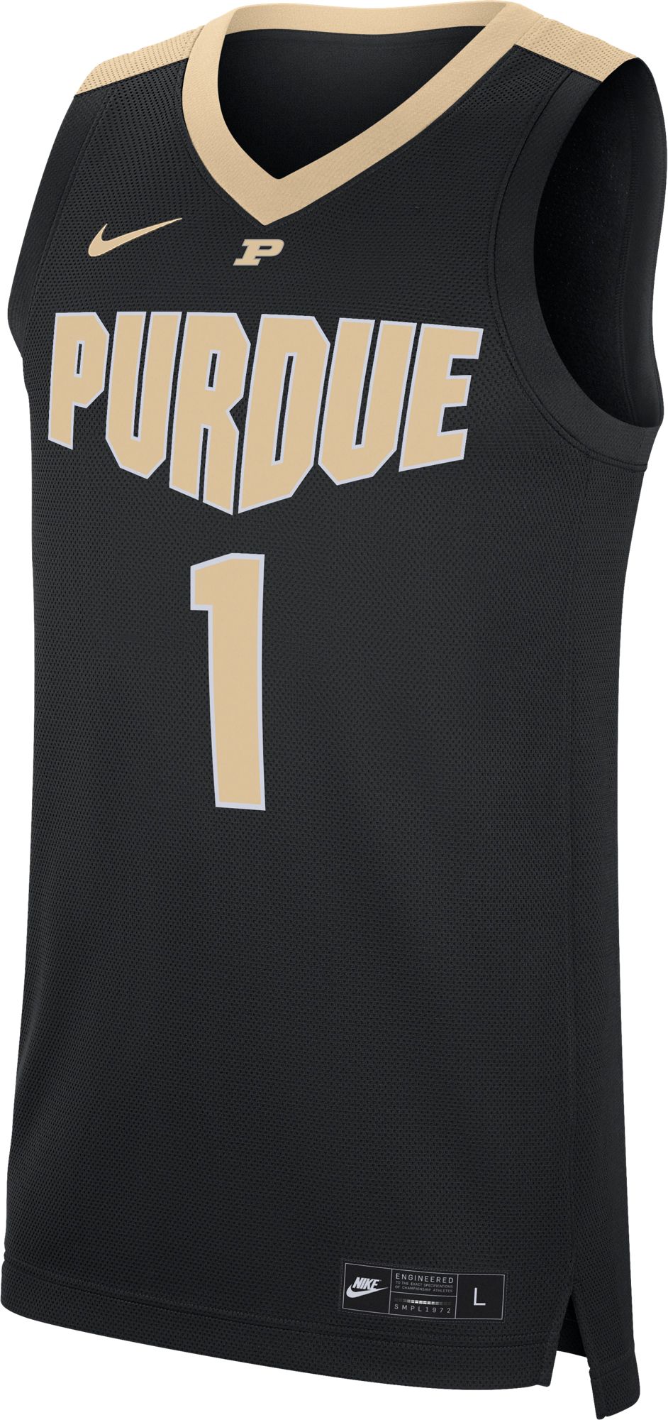 Nike Men's Purdue Boilermakers #1 Replica Basketball Black Jersey product image
