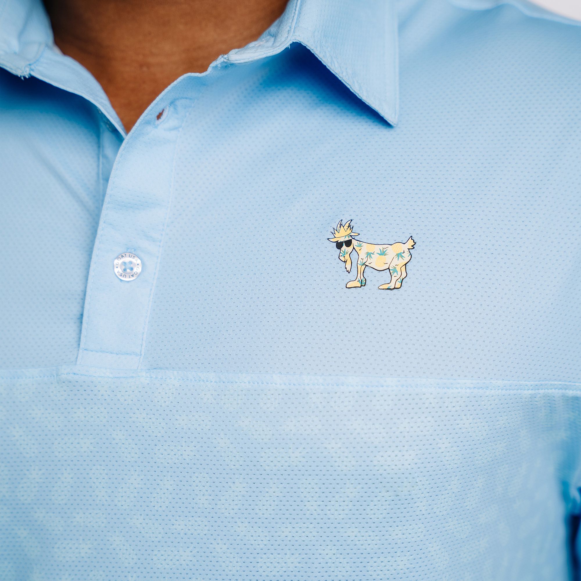 GOAT USA Adult Pineapple Athletic Polo product image