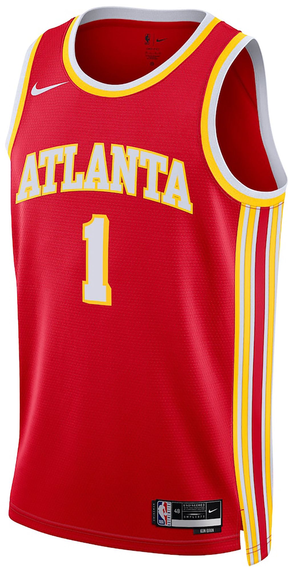 Nike Adult 2022-23 Jalen Johnson #1 Atlanta Hawks Red Swingman Icon Jersey product image