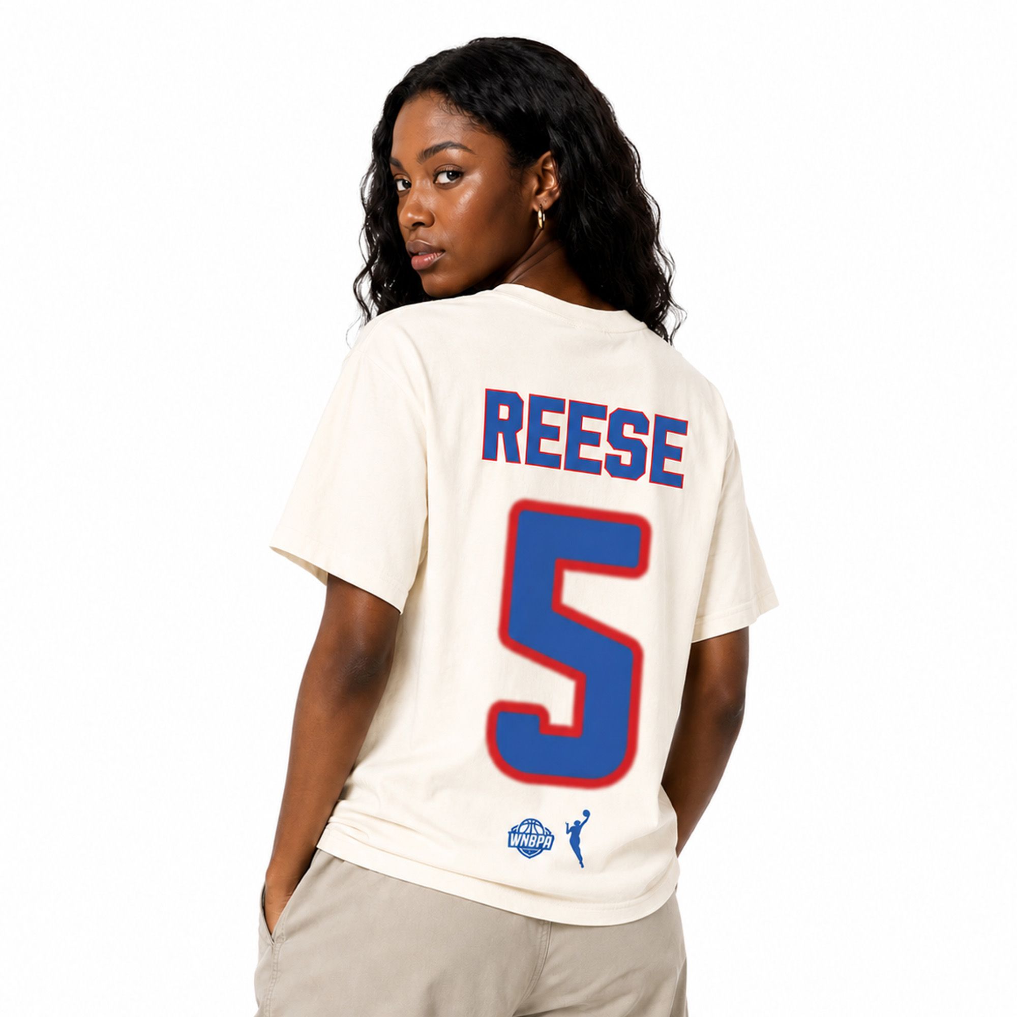 round21 Adult Atlanta Dream Off White Angel Reese #5 Motion Strength T-Shirt product image