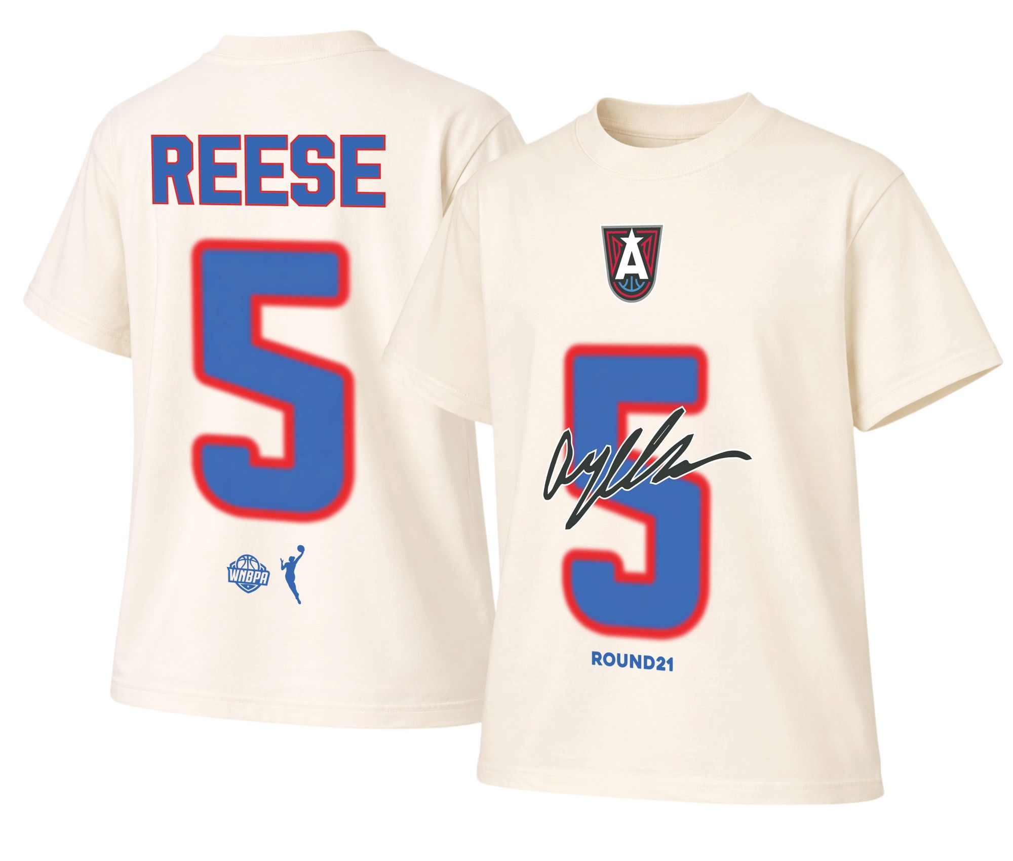 round21 Adult Atlanta Dream Off White Angel Reese #5 Motion Strength T-Shirt product image