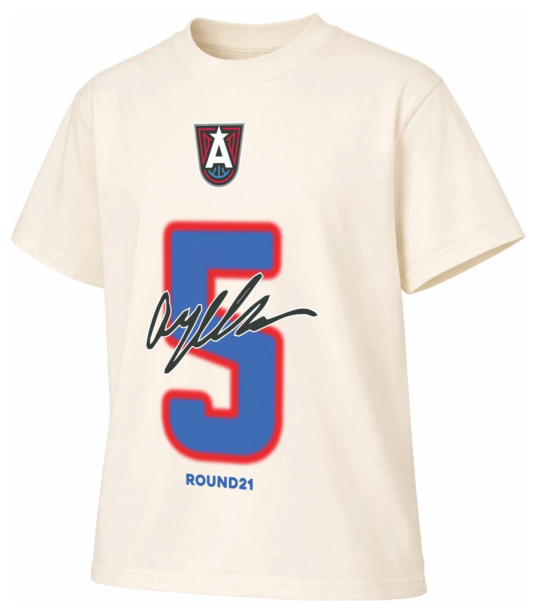round21 Adult Atlanta Dream Off White Angel Reese #5 Motion Strength T-Shirt product image