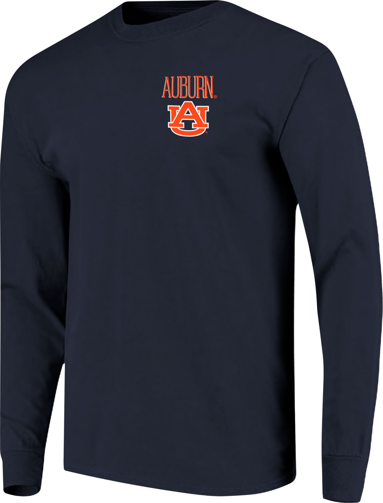 Image One Men's Auburn Tigers Blue Tall Type State Long Sleeve T-Shirt product image