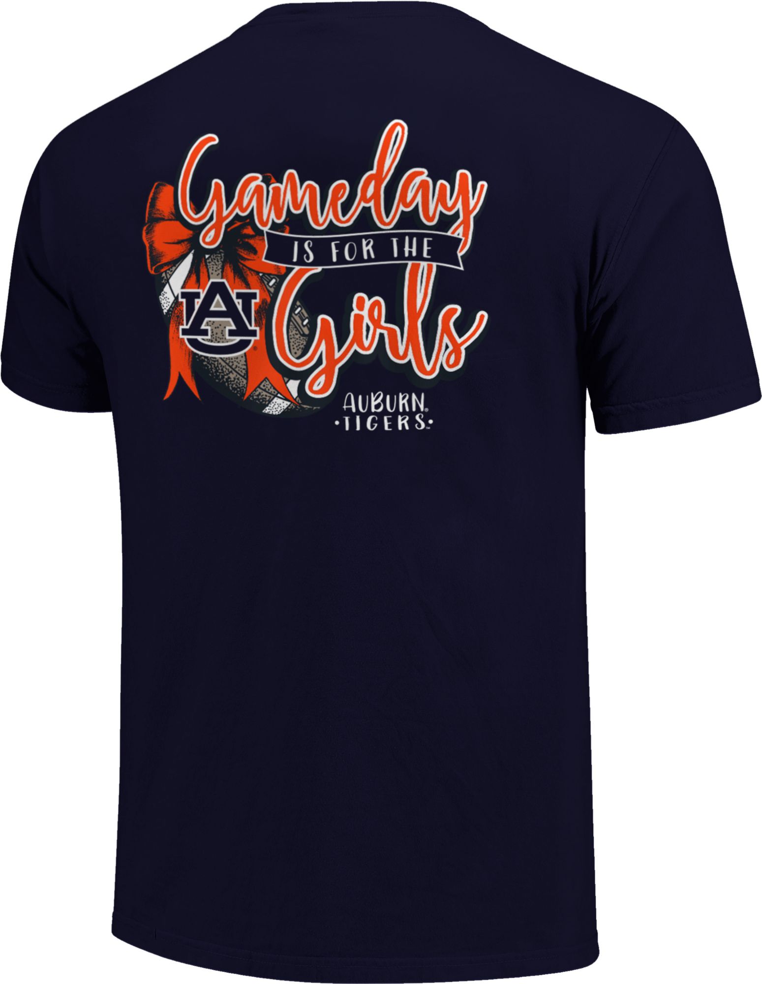 Image One Women's Auburn Tigers Blue Gameday Bow T-Shirt product image