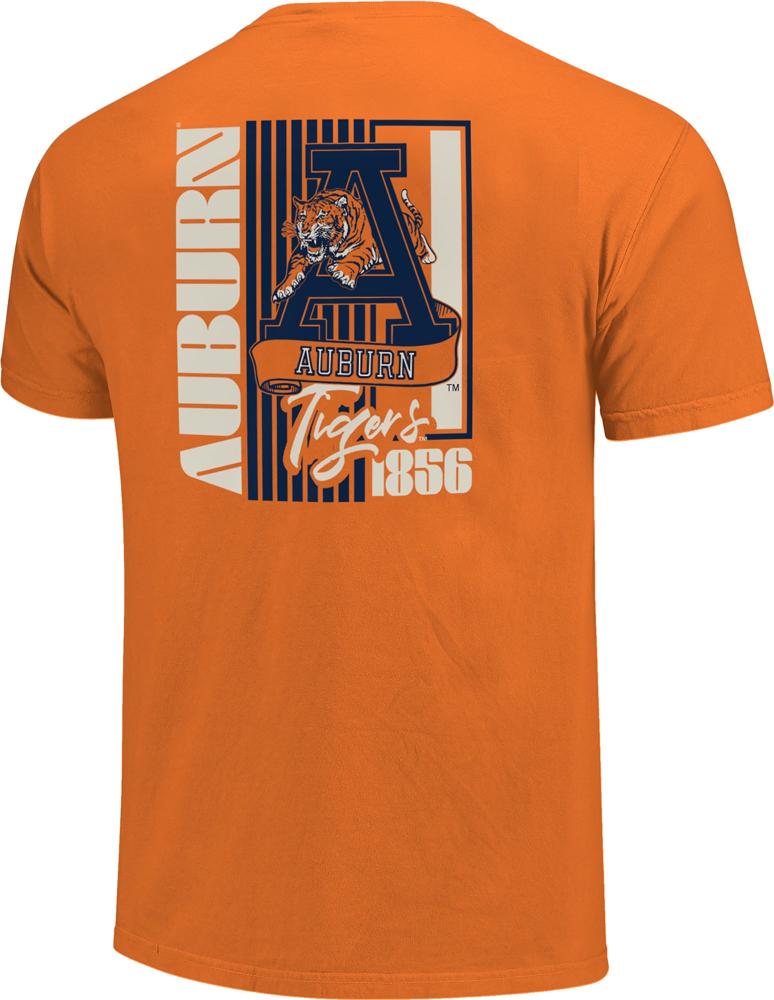 Image One Men's Auburn Tigers Orange Vintage Stripes T-Shirt product image
